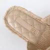 Damen-Sandale, Luxus-Designer, gewebt, im Freien, neuer Stil, Seil, Freizeitschuhe, Sommer, sonnig, Herren, echtes Leder, Loafer, Slide, flacher Absatz, Pantoffel, Mule-Slider, Schuh, Geschenk