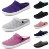 Summer Women Mesh Cushion Slip-on Breathable Antiskid GAI Walking Shoes Dark Black Pink Grey Purple Platform Slippers Wedge Female Sneaker Size 36-45 128