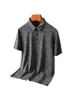Men's Polos Arrival Fashion Short Sleeved Summer Leisure Middle-aged And Young Shirt Non Iron Ice Silk Polo Size M-5XL