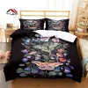 Conjunto de recamas de capa de edredão de flor de cogumelo mariposa para Aldult Kids Set Game Game Capting Cover Caps Bedding Conjunto de 6 tamanhos