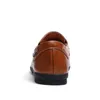 Äkta läder män casual skor lyx varumärke mens loafers moccasins andas slip på svart körning plus storlek 3747 240223