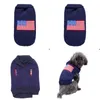 Hundebekleidung Amerikanische Flagge Haustierkostüm Winter Warmer Pullover Mode Weihnachtskleidung für Welpen Größe XXS Drop Lieferung Otgub