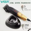 Aparadores vgr v003 barbeiro profissional 9000rpm 5V Motor Push Hair Clipper Oil Head Gradient 2500mAh Liion Battery Trimmer Tool