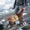 Transportadores pacote de cão hound viagem acampamento caminhadas mochila sela saco para cães médios e grandes (cáqui) cães