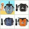 Hundkläder stor kapacitet behandla väska med poop hål justerbar remträning påse vattenproof oxford mellanmål