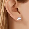 Stud Earrings PANJBJ 925 Sterling Silver Minimalist Cute Tail For Women Animal Anniversary Fine Jewelry Recommend