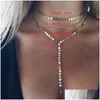 Pendant Necklaces Y Mtilayer Sequins Long Tassel Choker Necklace Accessories For Women Jewelry Layers Collar Drop Delivery J Dhgarden Dhp3V