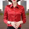 Kvinnors designer BLOUSES Fashion Autumn Spring Long Sleeve C Tryckt LAPEL SHIRT CHAIN ​​PRINT LUXURY TOPS FÖR KVINNA PLUS STORLEK XXXL