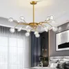 Chandeliers Luxury Tree Branch Chandelier White Petal Black And Gold Living Room Indoor Decor LOFT Kitchen Home Interior Light