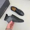 2024 Nya designerklänningskor avslappnad sociala bröllopsmän Zegna Lace-up Business Party Quality Leather Lightweight Chunky Sneakers Formella tränare med original