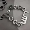 Designer Miuimiui Miu Armband Miu Letter Diamond Cital Zircon Necklace Personlig mode Avancerad känsla Justerbar full diamantarmband