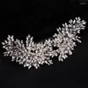 Barrettes Hair Clips Luxury Crystal Pearl Flower Comb Headband Tiara For Women Bride Party Bridal Wedding Accessories Jewelry