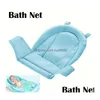 Bathing Tubs Seats Baby Bath Security Net Born Bathtub Support Mat Infant Shower Care Stuff Adjustable Safety Cradle Swing For Dro Dhfx1