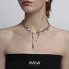 MASW Original Design Fashion Choker Necklace Trend Star Glass Pearl Brass Metal Chain Necklace Women Jewelry Gift 240222