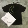 Летняя мужская футболка Дизайнерская футболка Мужская одежда 2024 Stone Tide Towel Вышитые буквы с принтом Свободная футболка с коротким рукавом Island 32UX