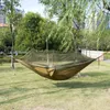 Dubbel myggnät Hammock 300x200cm plus storlek utomhus anti-mygghammock paraplyduk nylon anti-rollover camping 240222