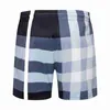 Designer Mens Shorts Beach Maillots de bain Bleu Jaune et noir Check Stripe Brand 100 coton Alphabet Imprimer Street Vêtements High Street Style Summer Mens M3XL Cate