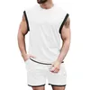 Survêtements pour hommes Formel Hommes Outfit Vidéos Light Tux Costume Vestes Hommes Mode d'été Patchwork Sans manches Débardeurs Chemises Shorts Plage
