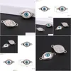 Charms Neueste Kristall Evil Blue Eye Anhänger Charme für Hut Armband Halskette Glück Splitter Überzogene Legierung Schmuck Zubehör D Dhgarden Dh7SP