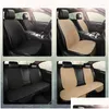 Housses de siège de voiture Ers Lin ER Protecteur Lin Avant Coussin arrière Coussin de protection Tapis Dossier pour camion intérieur Suv Van Drop Delive Otnev