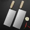 Köksknivar Shibazi Cleaver Kniv rostfritt stål Köksknivar 8/9 tum skarp skivning kinesisk kockkniv för att klippa grönsaker och kött Q240226