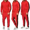 Inga logotypmoder Hilovable Autumn och Winter Hot New Mens Hooded Solid Color Sweater Suit Mens Leisure Sports Suit