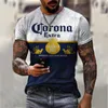 Erkekler Tracksits Moda 3d Bacardi Baskı Tişört Erkekler Vintage Harajuku Büyük boy tişört giyim yaz kısa kollu erkek üstleri tees