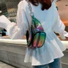 Sac de taille pour femmes, Streetwear étanche, sacs de ceinture, sac banane pour filles, pochette holographique pour téléphone, sac de sport Heuptasje1202u