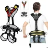 Gadgets ao ar livre Cinto de escalada Montanhismo Segurança Downhill Trabalho aéreo Equipamento de proteção Expansão Rapel Fl 240126 Drop De Dhbcf