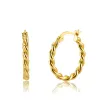 Back Andywen 100% Sterling Sier Gold Big 20 mm Twist Hoops Pendiente 2020 Screw Women Circle Okrągła biżuteria kolczyka