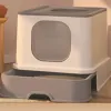 Boxes Indoor Big Cat Bedpans Drawer Toilet Clean Convenient Cat Bedpans Leak Proof Areneros Para Gato Litter Box Furniture YY50CB