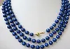 14K 8mm Egyptian Lapis Lazuli Dark Blue Round Bead Gemstones necklace 48039039Long6309040
