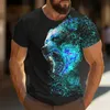 Animal Mens TShirt 3d Orso Stampa Maniche corte Estate Per Moda Nero Oneck Tops Abbigliamento oversize 240219