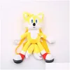 Fyllda plyschdjur 45 cm Sonic Hedgehog Stark Book Ryggsäck P Toys Wholesale and Retail Drop Delivery Gift Otxe0