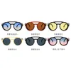 Frames 95517 Impulse New Round Leather Glasses Steam Punk Personalized Mens and Womens Trendy Sunglasses