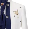 Abiti da uomo Bosdan Gulden 2024 Elegante per uomo Giacca da smoking bianca Gilet Pantaloni con papillon 4 pezzi Set Abito da sposa Cena