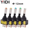 Smart Home Control 5/10pcs 12mm Auto Car Car Elluminated Toggle Switch ASW-15D SPST 2 موضع 3pin على OFF 12V 24V DC باللونين الأخضر الأحمر