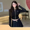 Miumiu Herbst und Winter Neue Damen Hot Girl Slim Fit Mantel Pure Desire Style Show Dünne Strickjacke Sport