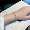 Bärade fulla av strass rostfritt stål armband för kvinnor 2022 Ny designer Shiny Luxury Zircon justerbara armband smycken gåva YQ240226