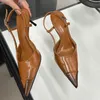 Mixed 172 Colours Footwear Fashion Women Pumps Female Slingback poco profonde con punta di punta di punta SCARPE TELLO HIGHT SCARPE 240223 544