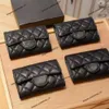 Designer wallet top quality genuine leather womens card bag sheepskin diamond grid business card wallet cowhide fragrant style card slot short change