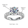 Anneaux de mariage Haute qualité D couleur 3.5 Ct Moissanite bagues de fiançailles 18K or S925 Sterling Sier bague de mariage femme bijoux Drop De Otzmf