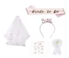 Bachelorette Party Bridesmaid Team Etiquette Bride To Be Wedding Decoration Hen Night Supplies Satin Ribbon Bridal Shower7474239