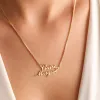 Necklaces Stainless Steel Custom Two Name Necklaces with Heart Vintage Letter Choker Necklace for Women Men Wedding Jewelry Free Shipping