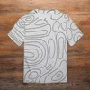 커스텀 남성용 풀 프린트 티셔츠 개인화 된 인쇄 땀 흡수성 통기성 통기성 강화 둥근 목 95% 폴리 에스테르 +5% 스판덱스 202g 화이트