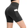 Damen-Hosen, Damen-Sport-Shorts, Yoga-Leggings mit Tasche, hohe Taille, Fitness-Strumpfhose, Radfahren, Training, Laufen, Workout, Fitnessstudio, Bodybuilding