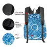 Sac à dos Mandala rétro femme homme sac à dos imperméable multi-poche pour les étudiants garçons girls ordinateur portable pack mochilas