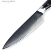 Noże kuchenne Znajdź noże kuchenne Nowe rączka G10 Damascus 8 -calowy profesjonalny nóż szefa kuchni 67 warstwy japońskie damascus vg10 Steel Q240226