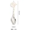 Fourchettes 1/2pcs petite cuillère girafe cuillère fourchette à deux dents en acier inoxydable vaisselle de dessin animé pour enfants couverts pour enfants