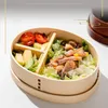 Japanse Bento Boxen 3 Roosters Keuken Houten Lunchbox Milieuvriendelijke Natuurlijke Houten Sushi Dozen Voedsel Container Servies Kom LT780